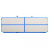 kék PVC felfújható tornamatrac pumpával 300 x 100 x 15 cm