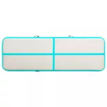 zöld PVC felfújható tornamatrac pumpával 300 x 100 x 15 cm