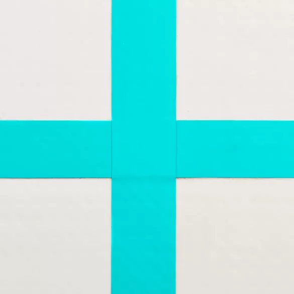 zöld PVC felfújható tornamatrac pumpával 300 x 100 x 15 cm