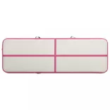 rózsaszín PVC felfújható tornamatrac pumpával 400 x 100 x 15 cm
