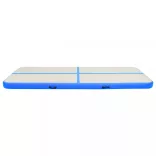 kék PVC felfújható tornamatrac pumpával 400 x 100 x 15 cm