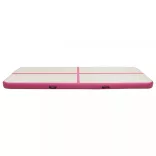 rózsaszín PVC felfújható tornamatrac pumpával 500 x 100 x 15 cm