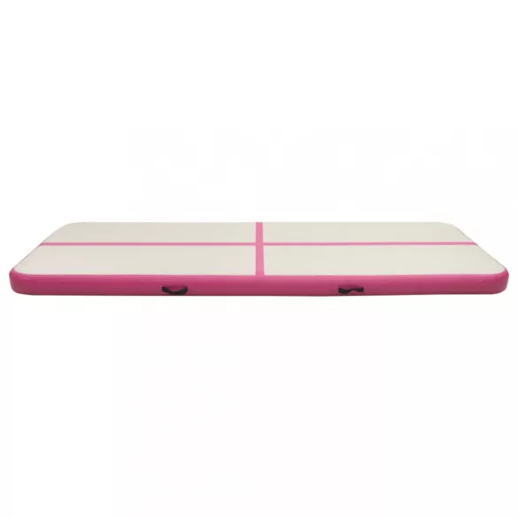 rózsaszín PVC felfújható tornamatrac pumpával 500 x 100 x 15 cm