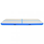kék PVC felfújható tornamatrac pumpával 500 x 100 x 15 cm