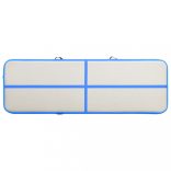 kék PVC felfújható tornamatrac pumpával 500 x 100 x 15 cm