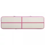 rózsaszín PVC felfújható tornamatrac pumpával 600 x 100 x 15 cm