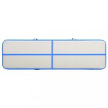 kék PVC felfújható tornamatrac pumpával 600 x 100 x 15 cm