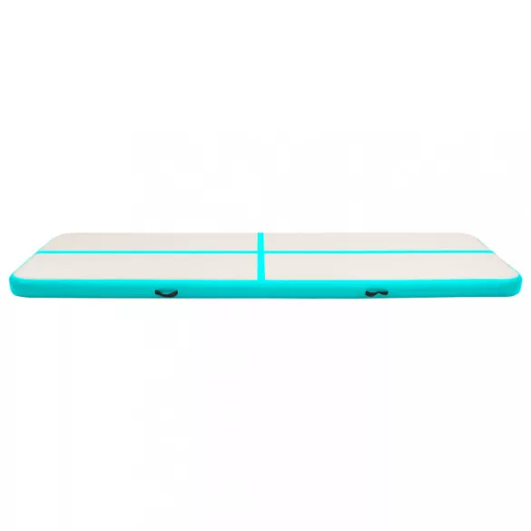 zöld PVC felfújható tornamatrac pumpával 600 x 100 x 15 cm