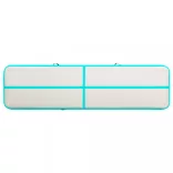 zöld PVC felfújható tornamatrac pumpával 700 x 100 x 15 cm