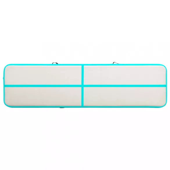 zöld PVC felfújható tornamatrac pumpával 700 x 100 x 15 cm