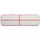 rózsaszín PVC felfújható tornamatrac pumpával 800 x 100 x 15 cm