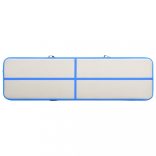 kék PVC felfújható tornamatrac pumpával 800 x 100 x 15 cm