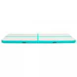 zöld PVC felfújható tornamatrac pumpával 800 x 100 x 15 cm