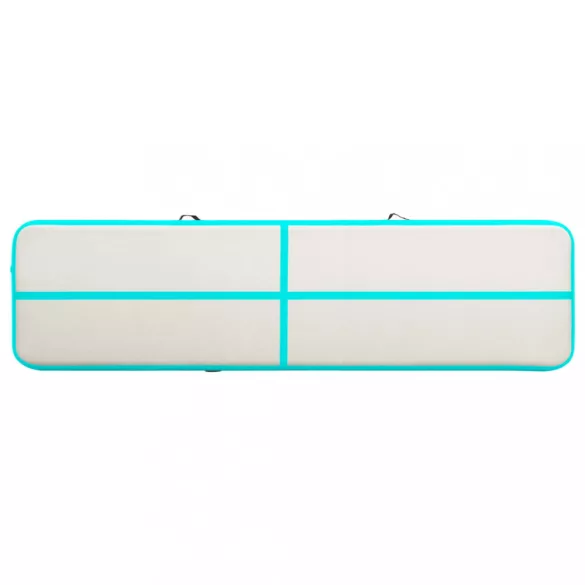 zöld PVC felfújható tornamatrac pumpával 800 x 100 x 15 cm