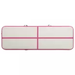 rózsaszín PVC felfújható tornamatrac pumpával 300 x 100 x 20 cm