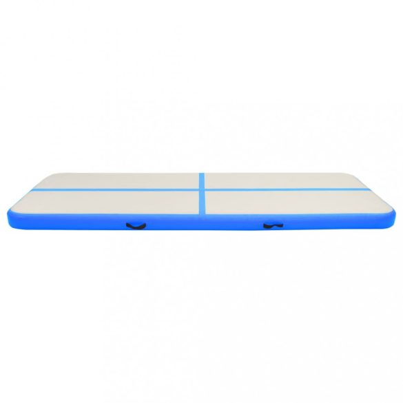 kék PVC felfújható tornamatrac pumpával 300 x 100 x 20 cm
