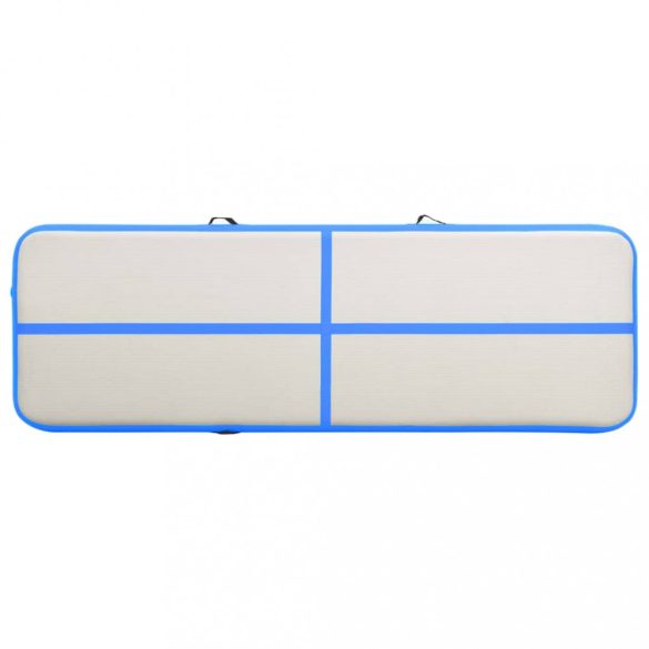 kék PVC felfújható tornamatrac pumpával 300 x 100 x 20 cm