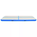 kék PVC felfújható tornamatrac pumpával 400 x 100 x 20 cm