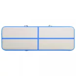kék PVC felfújható tornamatrac pumpával 400 x 100 x 20 cm