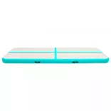 zöld PVC felfújható tornamatrac pumpával 500 x 100 x 20 cm