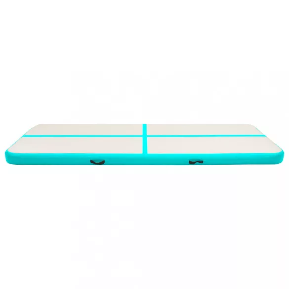 zöld PVC felfújható tornamatrac pumpával 500 x 100 x 20 cm