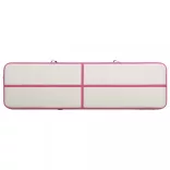 rózsaszín PVC felfújható tornamatrac pumpával 600 x 100 x 20 cm