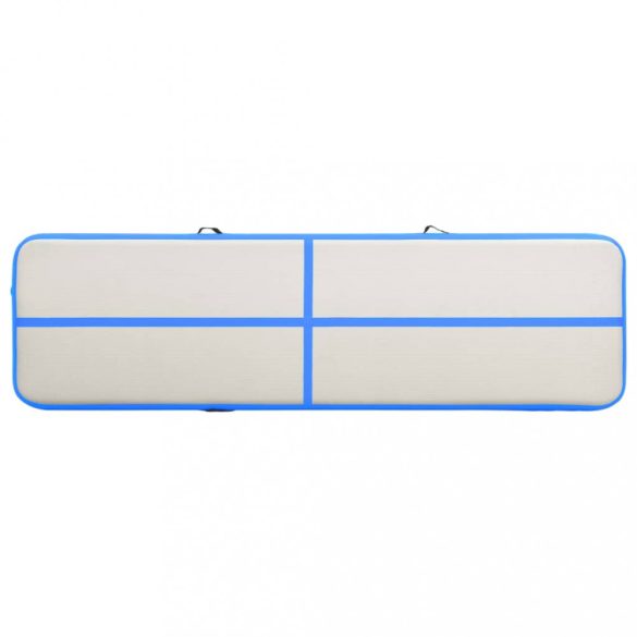 kék PVC felfújható tornamatrac pumpával 700 x 100 x 20 cm