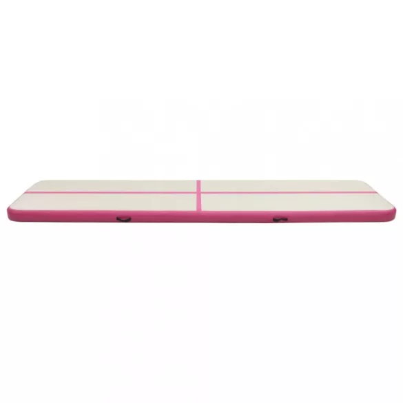 rózsaszín PVC felfújható tornamatrac pumpával 800 x 100 x 20 cm