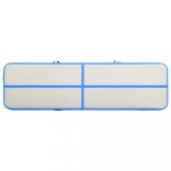 kék PVC felfújható tornamatrac pumpával 800 x 100 x 20 cm