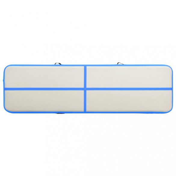 kék PVC felfújható tornamatrac pumpával 800 x 100 x 20 cm