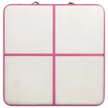 rózsaszín PVC felfújható tornamatrac pumpával 200 x 200 x 10 cm