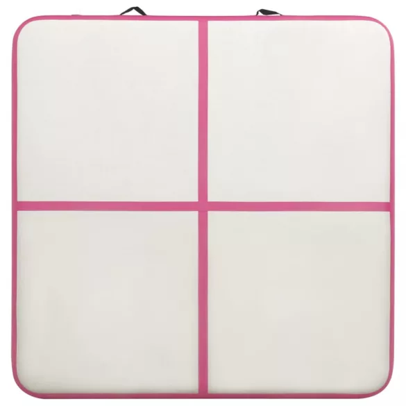 rózsaszín PVC felfújható tornamatrac pumpával 200 x 200 x 10 cm