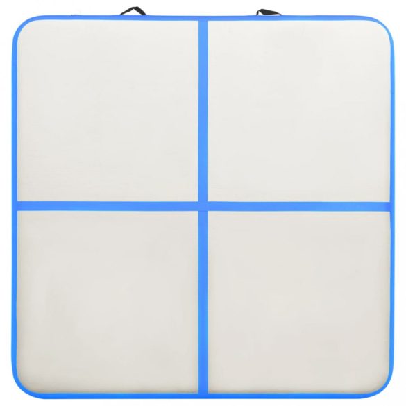 kék PVC felfújható tornamatrac pumpával 200 x 200 x 10 cm