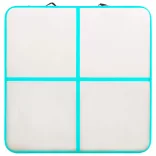 zöld PVC felfújható tornamatrac pumpával 200 x 200 x 10 cm