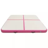 rózsaszín PVC felfújható tornamatrac pumpával 200 x 200 x 15 cm
