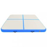 kék PVC felfújható tornamatrac pumpával 200 x 200 x 15 cm