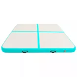 zöld PVC felfújható tornamatrac pumpával 200 x 200 x 15 cm