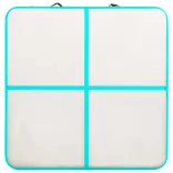 zöld PVC felfújható tornamatrac pumpával 200 x 200 x 15 cm