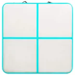 zöld PVC felfújható tornamatrac pumpával 200 x 200 x 20 cm