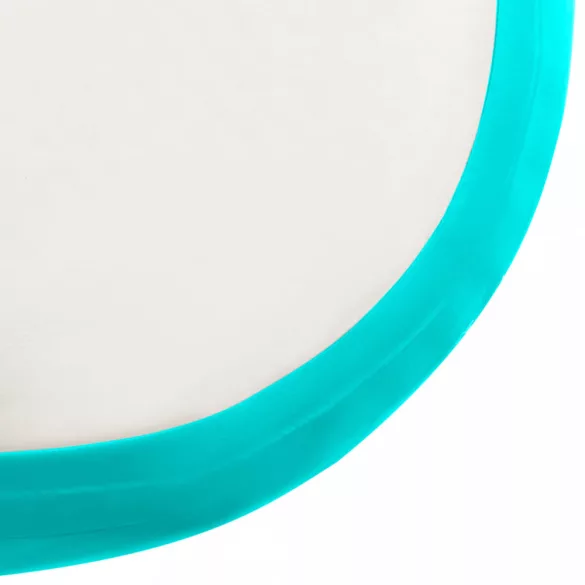 zöld PVC felfújható tornamatrac pumpával 200 x 200 x 20 cm