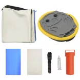 kék PVC felfújható tornamatrac pumpával 100 x 100 x 10 cm