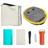 zöld PVC felfújható tornamatrac pumpával 100 x 100 x 10 cm