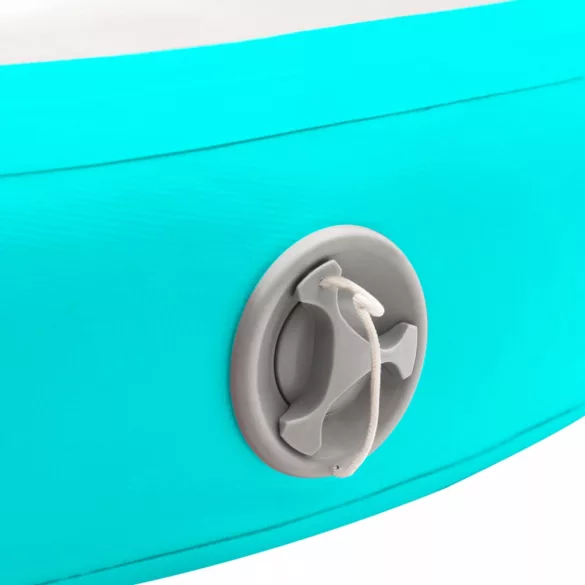 zöld PVC felfújható tornamatrac pumpával 100 x 100 x 20 cm