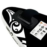 fekete felfújható állószörfszett 305 x 76 x 15 cm