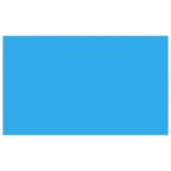 kék, négyszögletes PE medencetakaró 500 x 300 cm