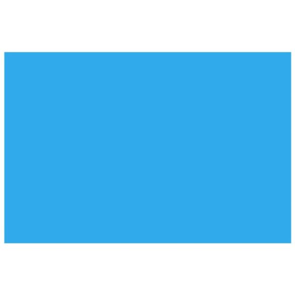 kék, négyszögletes PE medencetakaró 600 x 400 cm