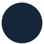 fekete és kék napelemes lebegő PE medencefólia 356 cm