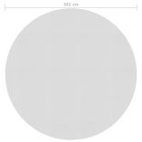 szürke napelemes lebegő PE medencefólia 381 cm