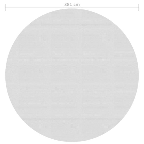 szürke napelemes lebegő PE medencefólia 381 cm