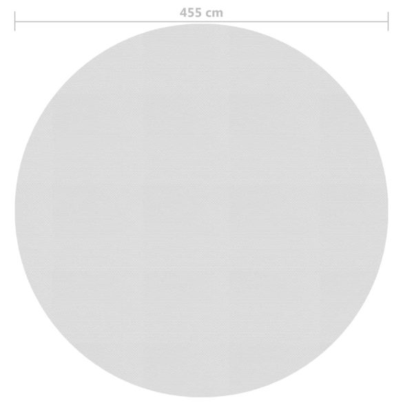 szürke napelemes lebegő PE medencefólia 455 cm